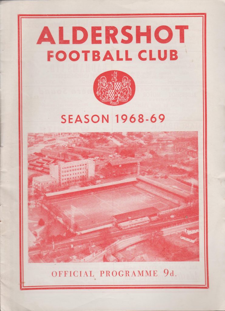 Aldershot V Wrexham 10-aug-1968 - Programmecollector.net