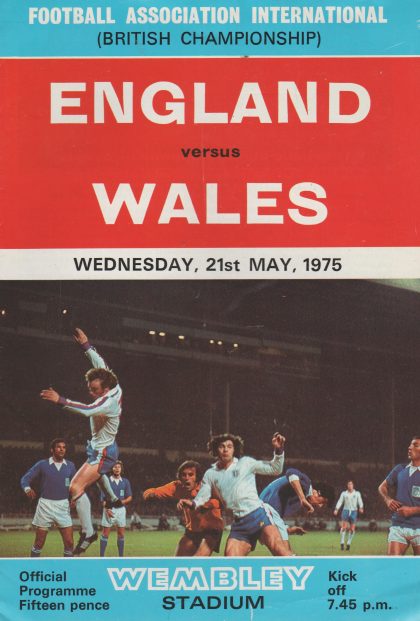 England v Wales   21-May-1975