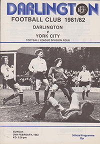 Darlington v York City 28-Feb-1982 - ProgrammeCollector.Net