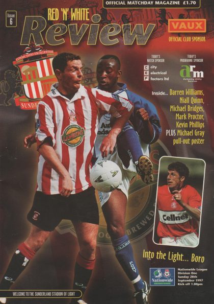 Sunderland v Middlesbrough 28-Sep-1997