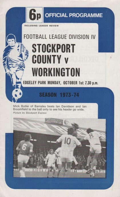 Stockport County v Workington 01-Oct-1973