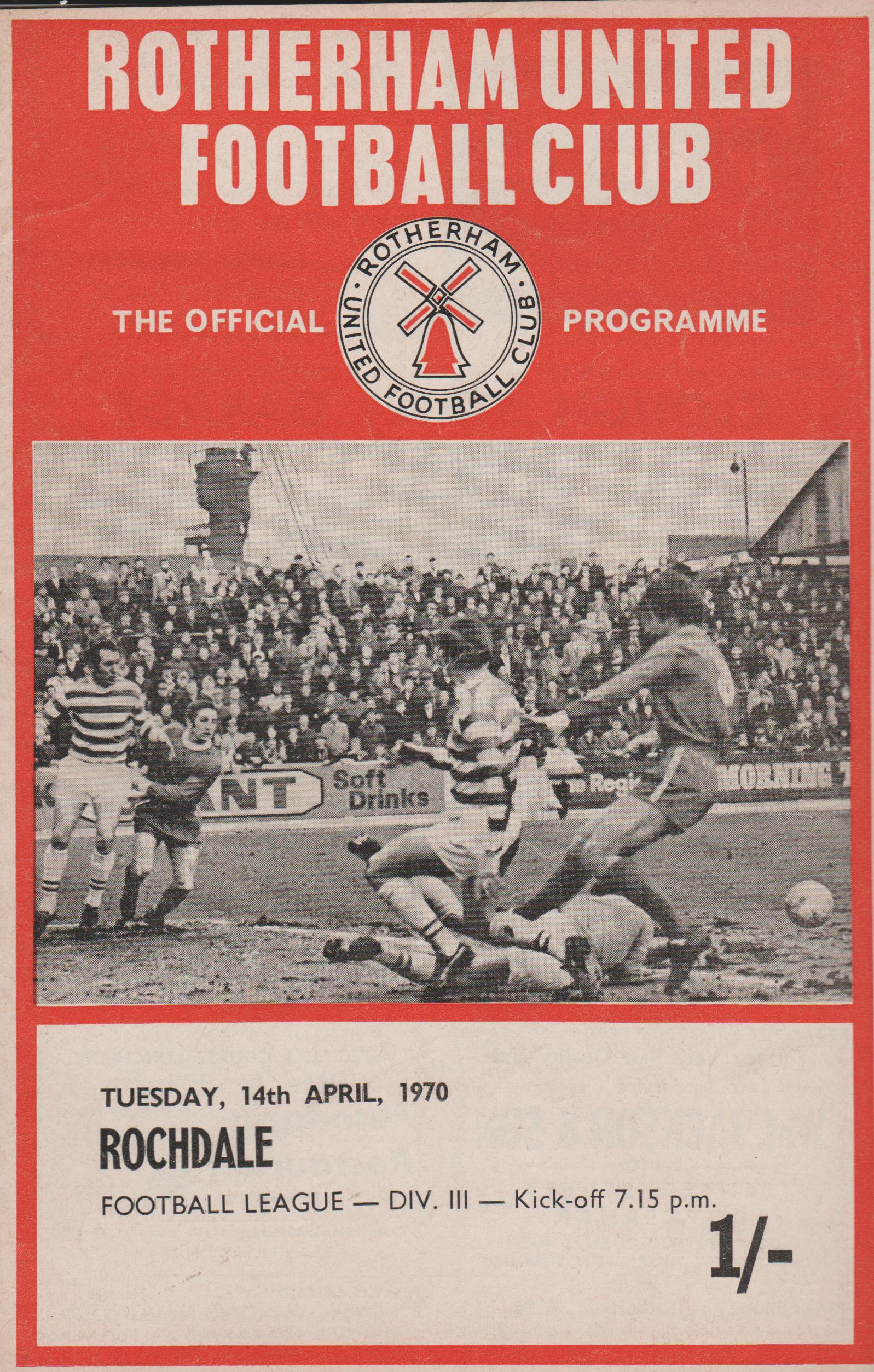 Rotherham United v Rochdale 14-Apr-1970 - ProgrammeCollector.Net