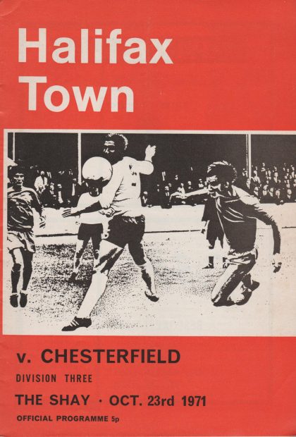 Halifax Town v Chesterfield 23-Oct-1971