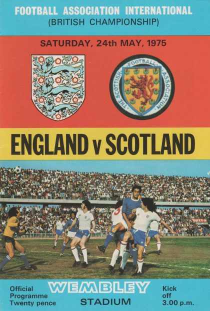 England v Scotland 24-May-1975