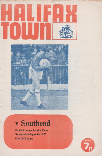 Halifax Town v Southend United  08-Sep-1973