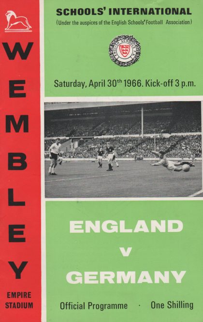 England Schoolboys v Germany Schoolboys 30-Apr-1966