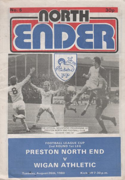 Preston North End v Wigan Athletic 26-Aug-1980