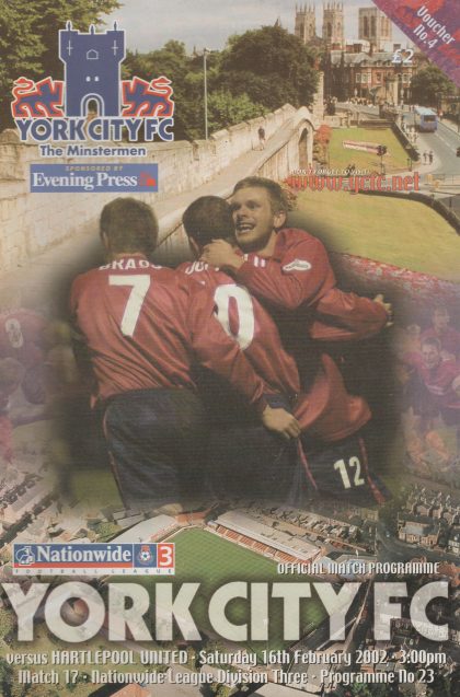 York City v Hartlepool United 16-Feb-2002