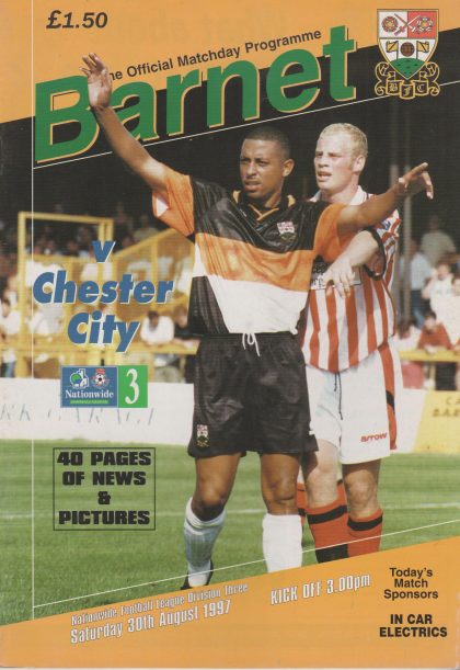 Barnet v Chester City 30-Aug-1997