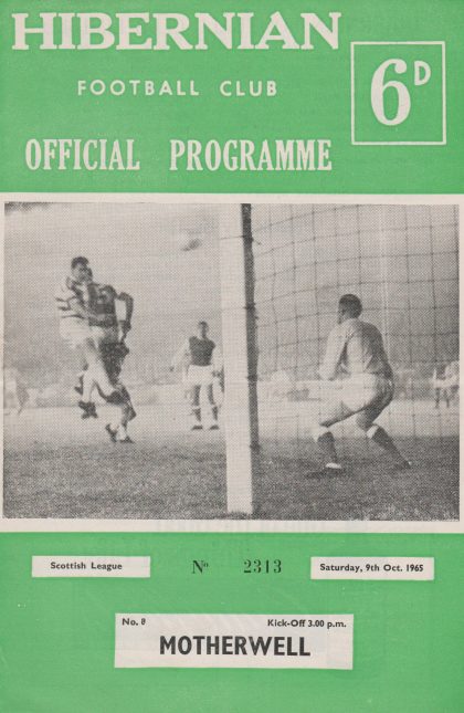 Hibernian v Motherwell  09-Oct-1965