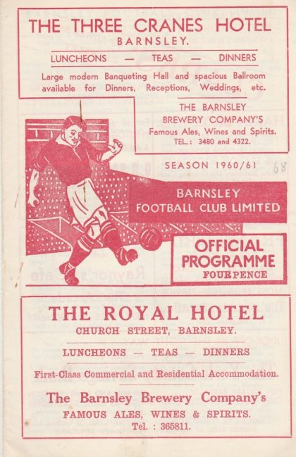 Barnsley v Reading 31-Aug-1960