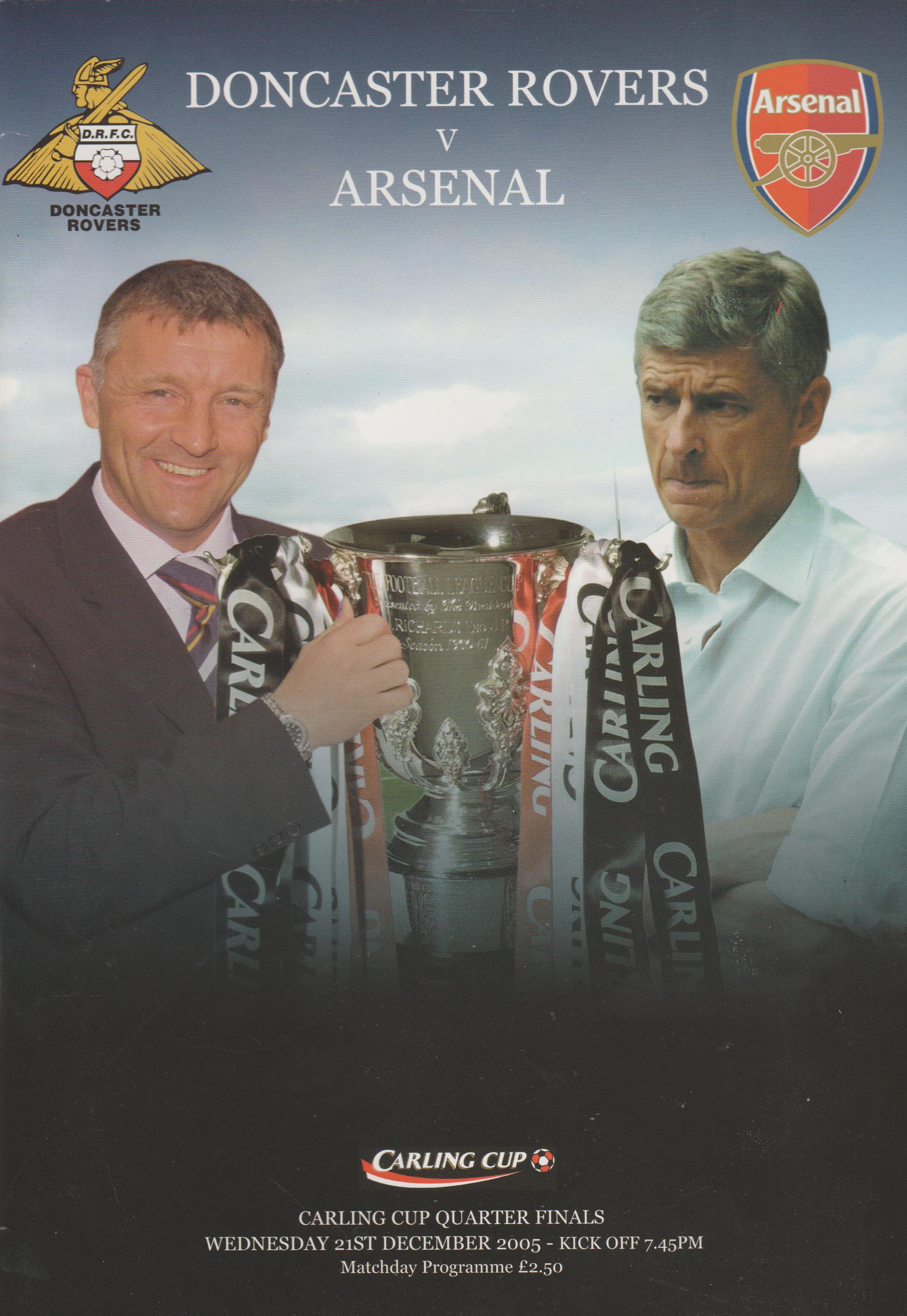 Doncaster Rovers v Arsenal 21-Dec-2005 - ProgrammeCollector.Net 