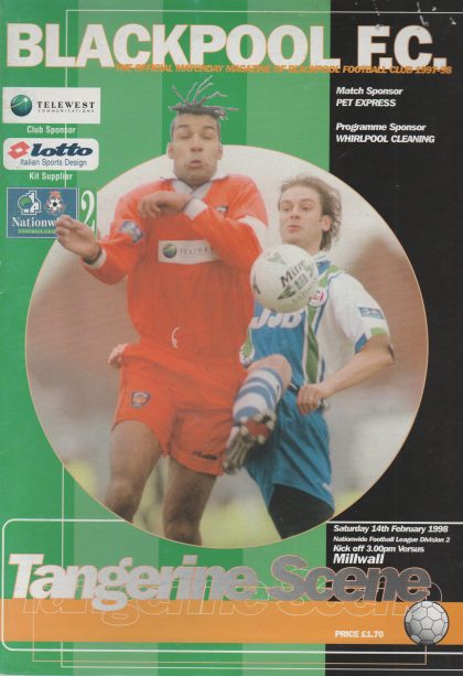 Blackpool v Millwall 14-Feb-1998