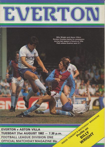 Everton v Aston Villa 31-Aug-1982