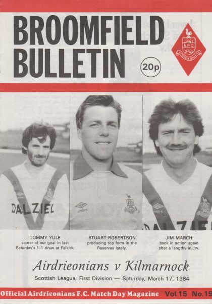 Airdrieonians v Kilmarnock 17-Mar-1984