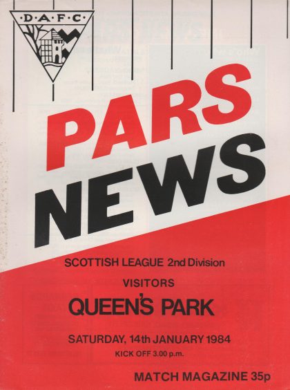 Dunfermline Athletic v Queen's Park 14-Jan-1984