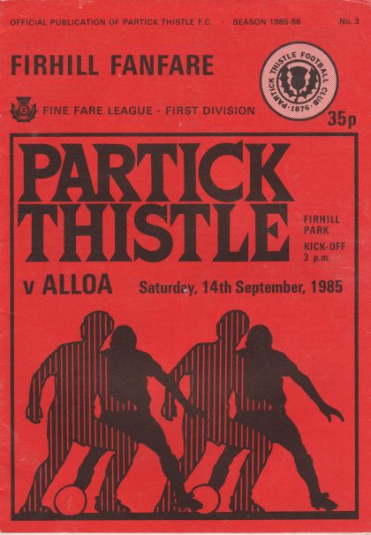 Partick Thistle v Alloa Athletic 14-Sep-1985