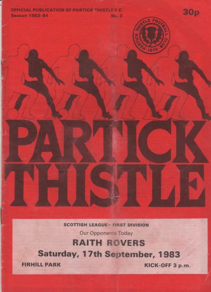 Partick Thistle v Raith Rovers 17-Sep-1983