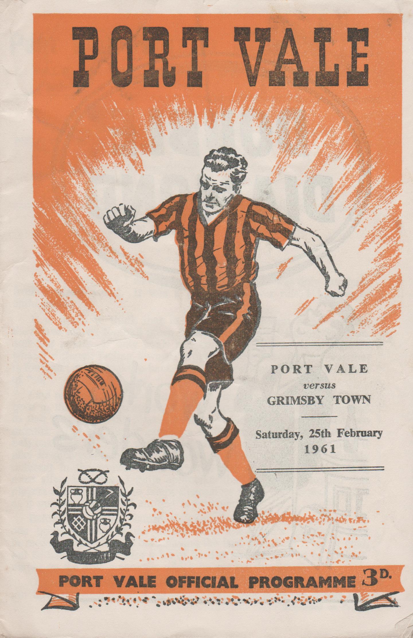 Port Vale v Grimsby Town 25Feb1961