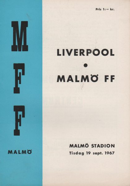 Malmo v Liverpool 19-Sep-1967