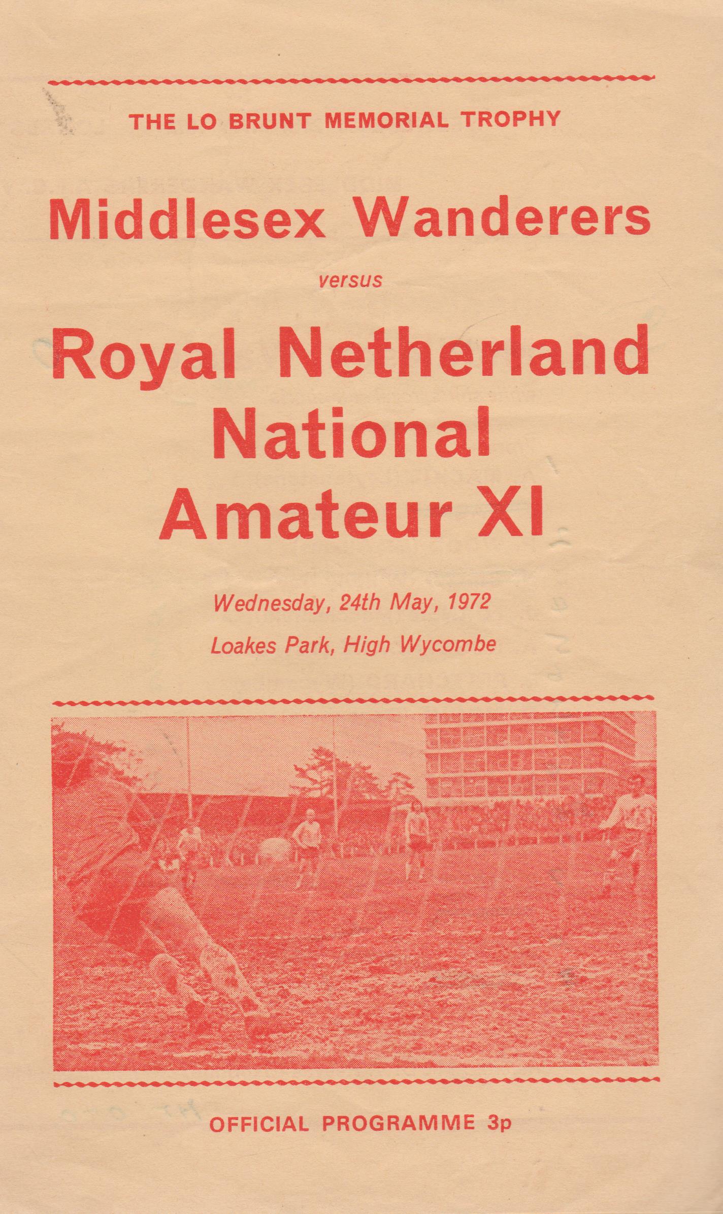 Middlesex Wanderers v Royal Netherland National Amateur XI 24-May-1