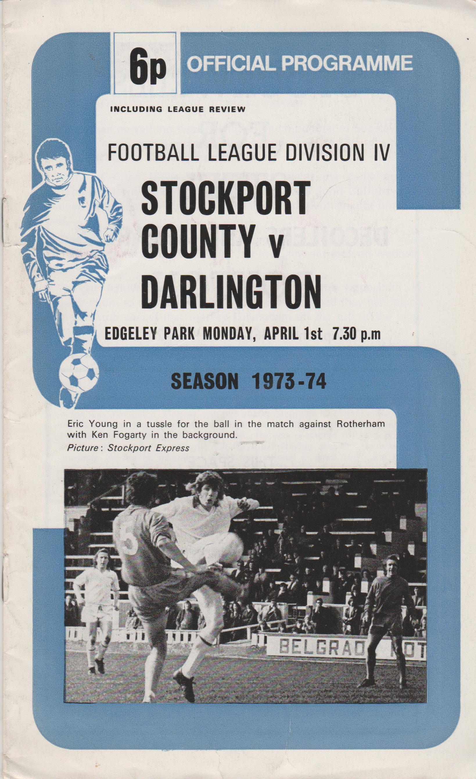 Stockport County v Darlington 01-Apr-1974 - ProgrammeCollector.Net