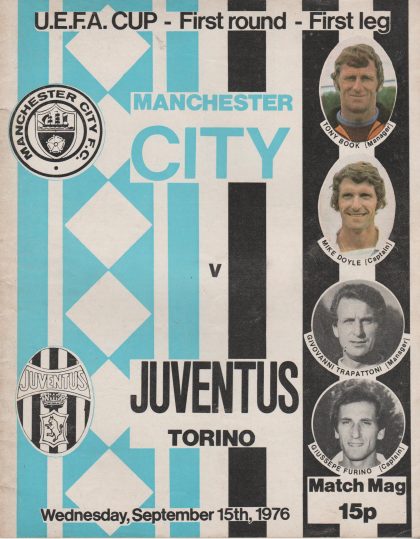 Manchester City v Juventus 15-Sep-1976