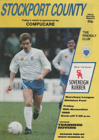 Stockport County v Tranmere Rovers 18-Nov-1988