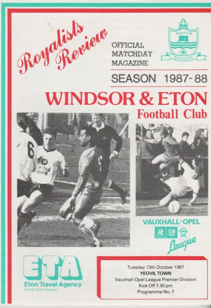 Windsor & Eton v Yeovil Town  13-Oct-1987