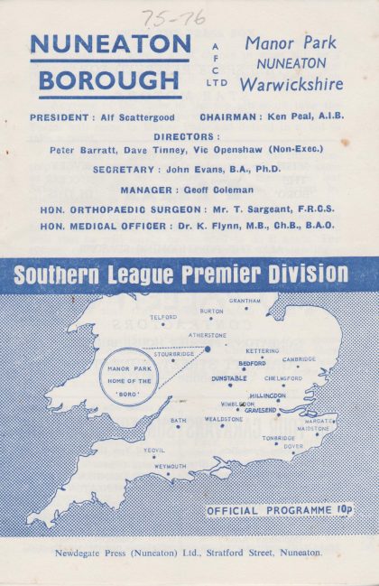 Nuneaton Borough v Yeovil Town 21-Feb-1976