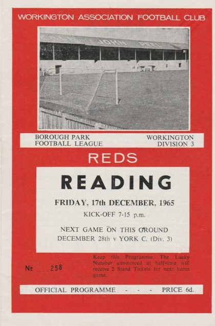 Workington v Reading 17-Dec-1965