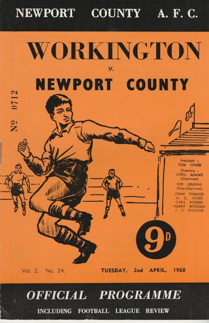 Newport County v Workington   02-Apr-1968