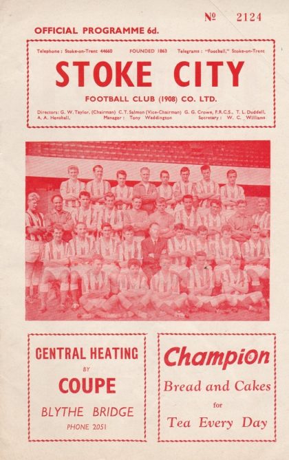 Stoke City v Southampton 15-Sep-1962