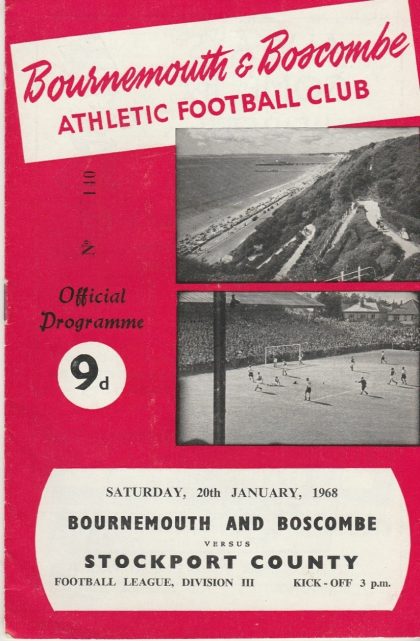 AFC Bournemouth v Stockport County   20-Jan-1968