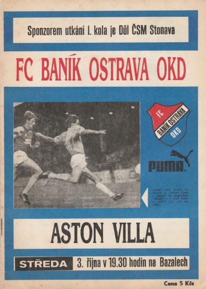 Banik Ostrava v Aston Villa   03-Oct-1990