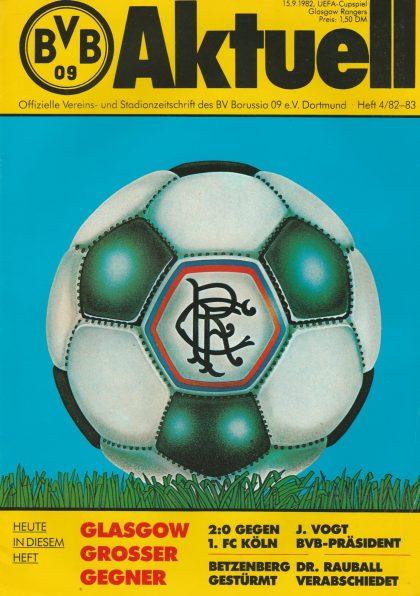 Borussia Dortmund v Glasgow Rangers 15-Sep-1982