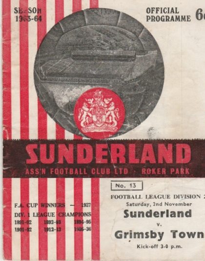 Sunderland v Grimsby Town 02-Nov-1963