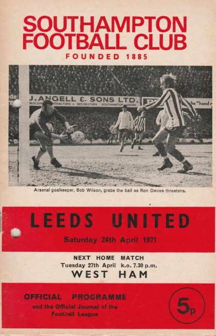 Southampton v Leeds United 24-Apr-1971