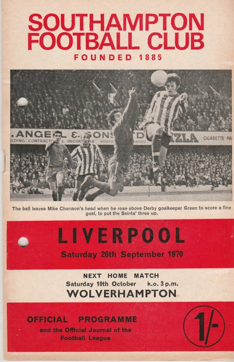 Southampton v Liverpool 26-Sep-1970 - ProgrammeCollector.Net