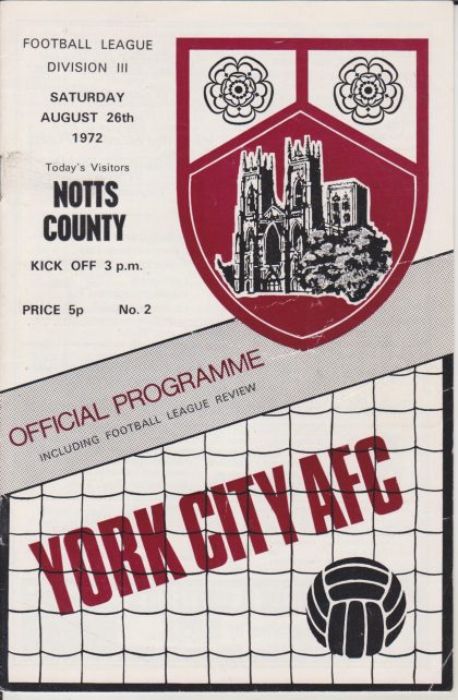 York City v Notts County 26-Aug-1972