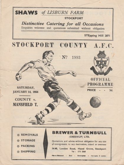 Stockport County v Mansfield Town   14-Jan-1956