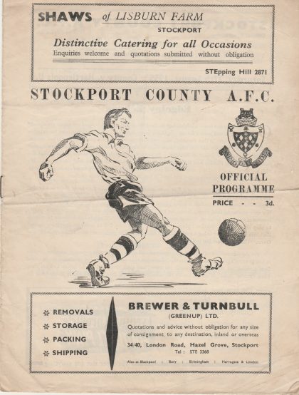 Stockport County v Hartlepool United 27-Aug-1955