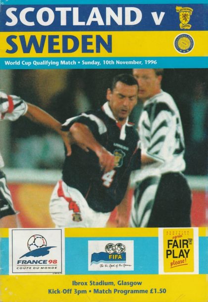 Scotland v Sweden  10-Nov-1996