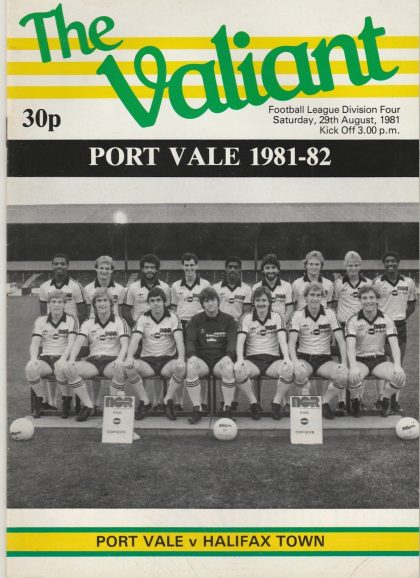 Port Vale v Halifax Town 29-Aug-1981