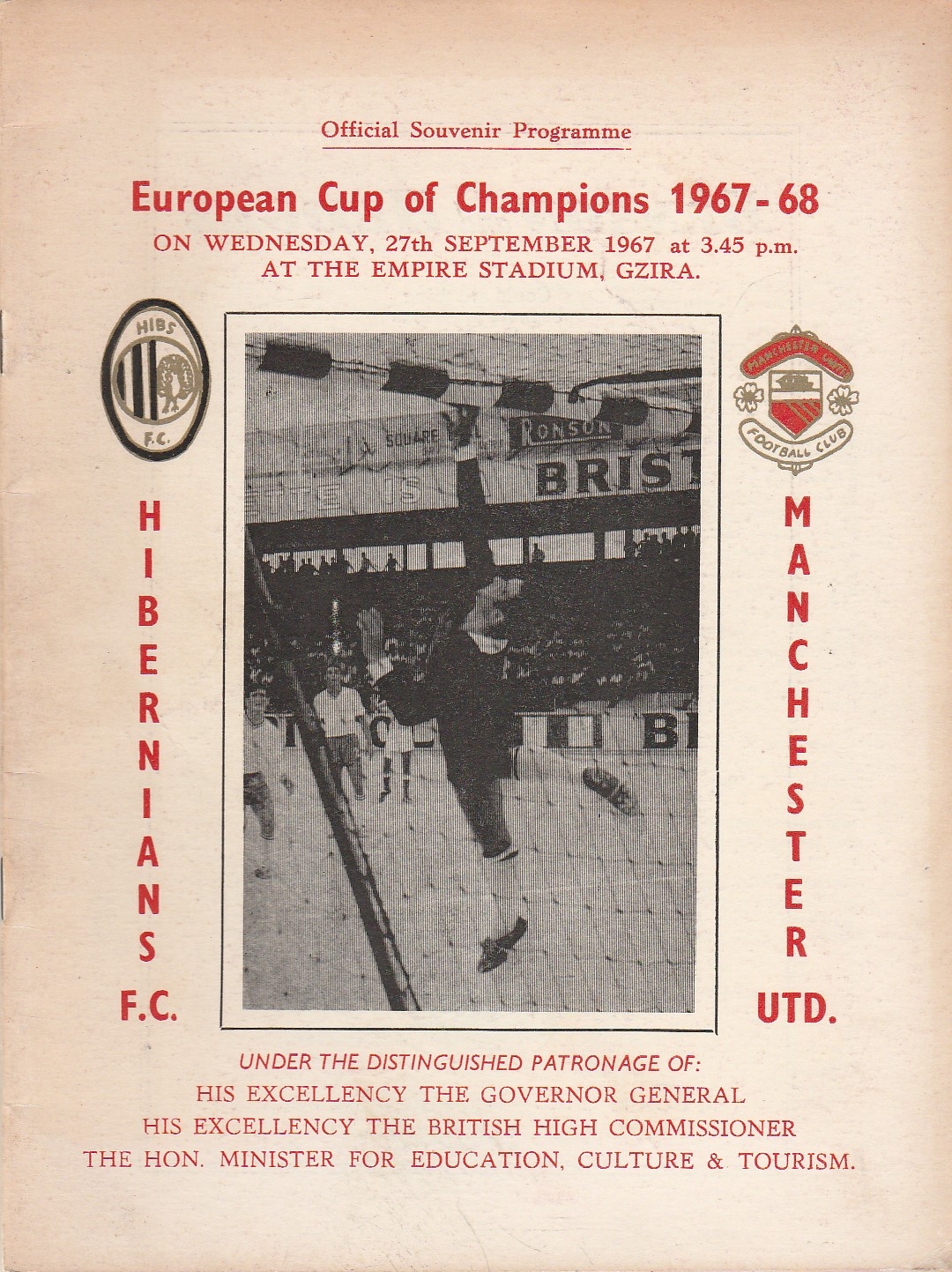 Hibernians (Malta) V Manchester United 27-Sep-1967 - ProgrammeCollector.Net