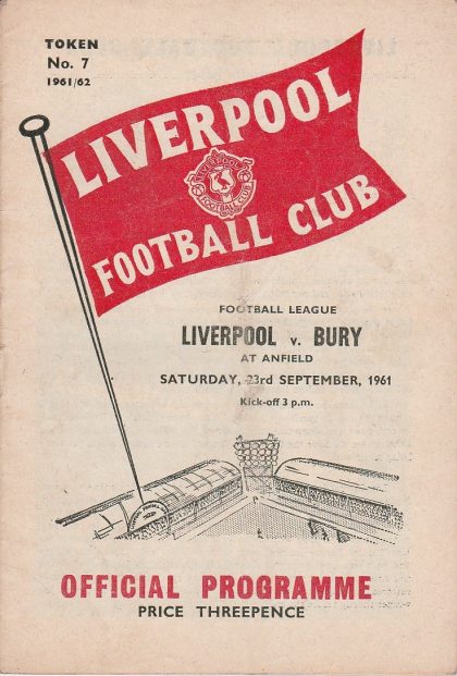 Liverpool v Bury  23-Sep-1961