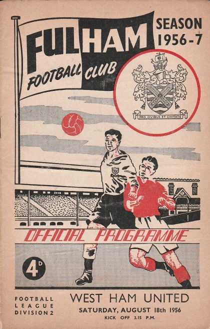 Fulham v West Ham United 18-Aug-1956