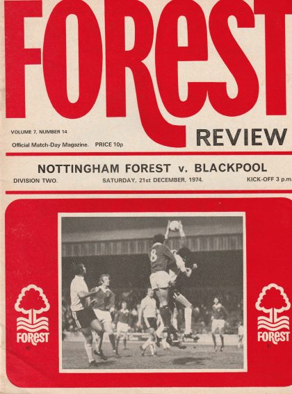 Nottingham Forest v Blackpool 21-Dec-1974