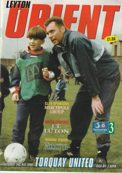 Leyton Orient v Torquay United  02-May-1998