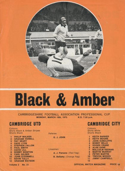 Cambridge United v Cambridge City 10-Mar-1975